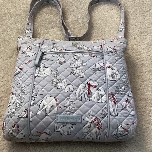 Vera Bradley Handbags - Vera Bradley Quilted Gray Crossbody Bag with Polar Bear Print